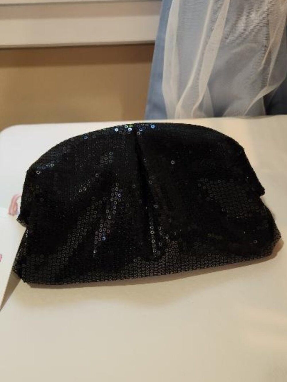 Vineyard Vines Black Sequin Framed Clutch